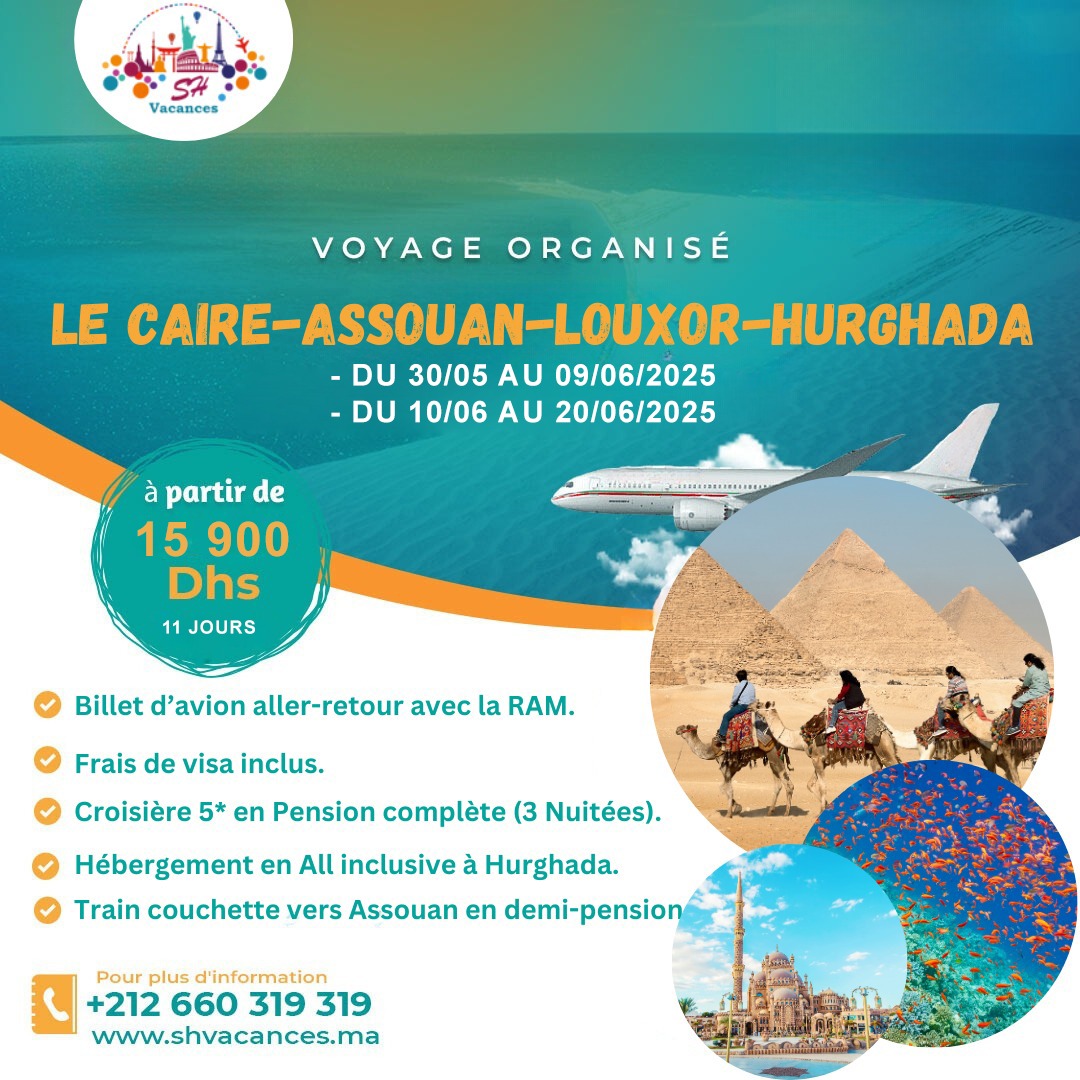 LE CAIRE-ASSOUAN-LOUXOR-HURGHADA